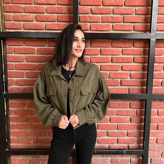 Corduroy Cropped Jacket